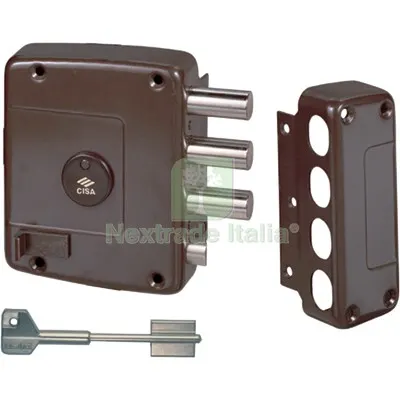 Serratura Legno Applicare 57157 Cisa DM M4 SCR E.MM 64 SX Fin Verniciata MN SX — Serrature e cilindri — rif. FERX.VIR8210923