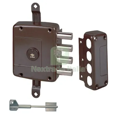 Serratura Legno Applicare 57162 Cisa DM M4 Trip E.MM 63 SX e MM 64 Fin Verniciata MN SX — Serrature e cilindri — rif. FERX.VIR8210925 Serratura Legno Applicare 57162 Cisa DM M4 Trip E.MM 63 SX e MM 64 Fin Verniciata MN SX — Serrature e cilindri — rif. FERX.VIR8210925