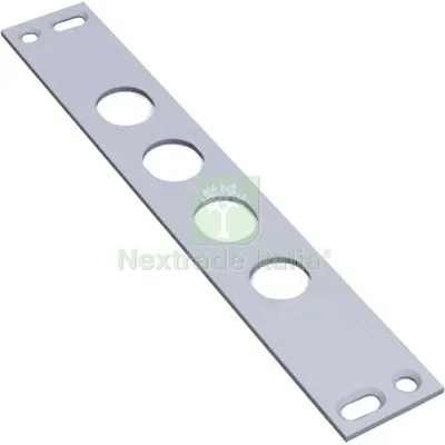 Contropiastra CP2500/37 Securemme Inox MM 230X35 H MM 3 I.MM 37 x 2401 2651 Interasse Pistoni 37 — Serrature e cilindri — rif. FERX.VIR8211775