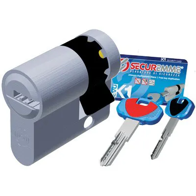 10PZ Mezzo Cilindro Sagomato EVO K1 3100-M Securemme Cromo Satinato Chiavi 1 MM 40 30+10 KA Cfr KA MM+MM 30+10 — Serrature e cilindri — rif. FERX.VIR8212342