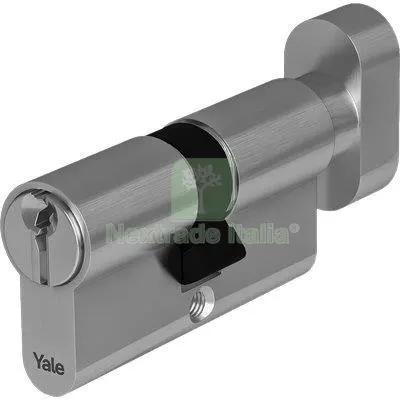Cilindro Sagomato + Pomolo Y500 Yale Ottone Nichelato Chiavi 3 MM 70 30+40 MM+MM 30+40 — Serrature e cilindri — rif. FERX.VIR8212372 Cilindro Sagomato + Pomolo Y500 Yale Ottone Nichelato Chiavi 3 MM 70 30+40 MM+MM 30+40 — Serrature e cilindri — rif. FERX.VIR8212372