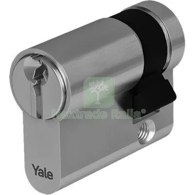 Mezzo Cilindro Sagomato Y500 Yale Ottone Nichelato Chiavi 3 Camma DIN MM 50 40+10 MM+MM 40+10 — Serrature e cilindri — rif. FERX.VIR8212377