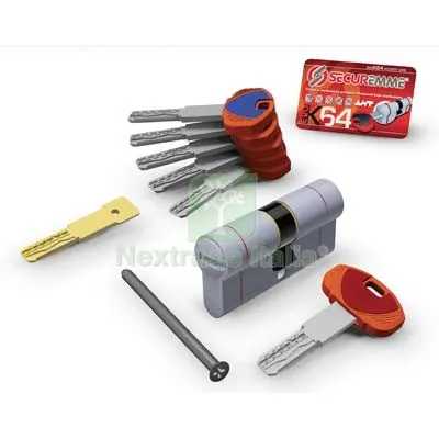 Cilindro Sagomato EVO K64 36-C Hand Securemme OTT.NICH.SATIN Chiavi 5 MM 102 41+61 MM 92 MM+MM 41+51 — Serrature e cilindri — rif. FERX.VIR8212625