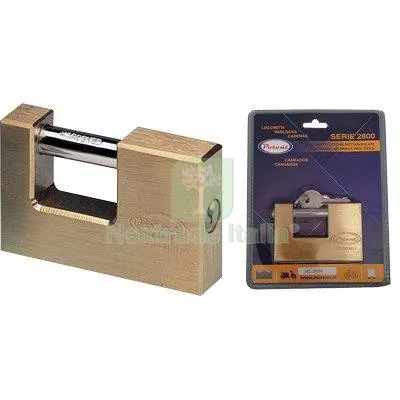 LUCCHETTO RETTANGOLARE 2800B POTENT OTTONE SATINATO CHIAVI 2 MM 50 LUCE MM 16 — Lucchetti e catene — rif. FERX.VIR8212874 LUCCHETTO RETTANGOLARE 2800B POTENT OTTONE SATINATO CHIAVI 2 MM 50 LUCE MM 16 — Lucchetti e catene — rif. FERX.VIR8212874