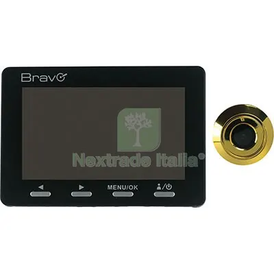 Spioncino Elettronico Maxi Sottocchio Bravo Oro con Schermo LCD 4,3" MM. 40-105 Fin Ottonata Ø Mm 15 — Serrature e cilindri — rif. FERX.VIR8212922 Spioncino Elettronico Maxi Sottocchio Bravo Oro con Schermo LCD 4,3" MM. 40-105 Fin Ottonata Ø Mm 15 — Serrature e cilindri — rif. FERX.VIR8212922