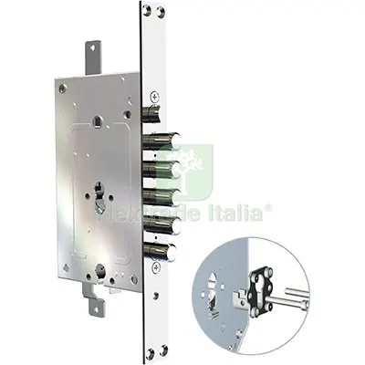Serratura Metallo Infilare 2951 PE-PE CR Doppio F.SAGOM M2 TRIPL+SCR IP.MM 28 E.MM 68 DX/SX Interasse Pistoni 28 — Serrature e cilindri — rif. FERX.VIR8214139