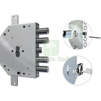 Serratura Metallo Applicare 2155 PEN/FL CR F.SAGOM M2 TRIPL+SCR IP.MM 28 E.MM 60 DX Interasse Pistoni 28 MN DX — Serrature e cilindri — rif. FERX.VIR8214296