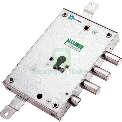 Serratura Metallo Applicare 85571AN Mottura F.SAGOM M2 TRIPL+SCR IP.MM 37 E.MM 63 DX SP.MM 10 Interasse Pistoni 37 MN DX — Serrature e cilindri — rif. FERX.VIR8214306