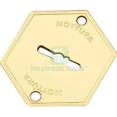 5PZ Mostrina Porta Blindata 95223 Mottura DM Ottone MM 52X64 Fin Ottonata — Serrature e cilindri — rif. FERX.VIR8214790