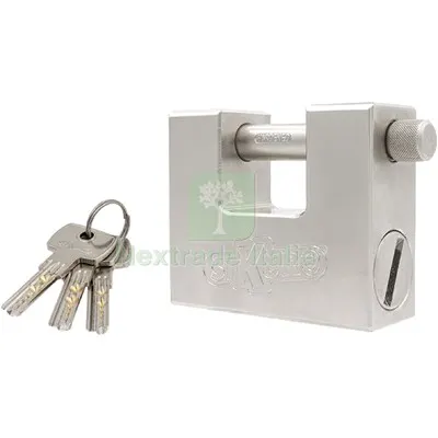 6PZ Lucchetto Antiscasso SSU-84 Ilsa Acciaio Carbonitrurato Cromato Chiavi 3 MM 84 KA1 Cfr KA1 — Lucchetti e catene — rif. FERX.VIR8220211