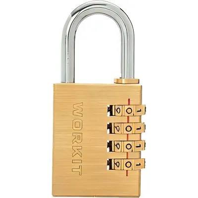 6PZ Lucchetto a Combinazione CE Workit Ottone Arco Cromato MM 40 — Lucchetti e catene — rif. FERX.VIR8220292 6PZ Lucchetto a Combinazione CE Workit Ottone Arco Cromato MM 40 — Lucchetti e catene — rif. FERX.VIR8220292