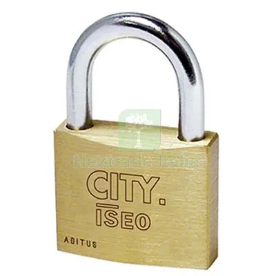 10PZ Lucchetto Aditus Iseo Ottone Arco Cromato Chiavi 2 MM 50 Luce MM 29,5 — Lucchetti e catene — rif. FERX.VIR8235050