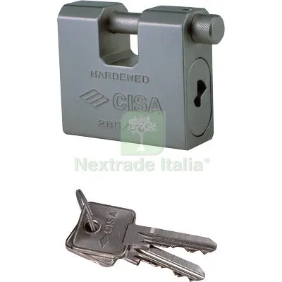 Lucchetto Antiscasso 2855L Cisa Acciaio Carbonitrurato Chiavi 2 MM 66 Luce MM 20x11 — Lucchetti e catene — rif. FERX.VIR8236114 Lucchetto Antiscasso 2855L Cisa Acciaio Carbonitrurato Chiavi 2 MM 66 Luce MM 20x11 — Lucchetti e catene — rif. FERX.VIR8236114