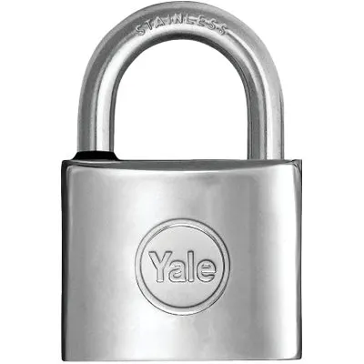 LUCCHETTO MARINO Y114 YALE OTTONE CROMATO ARCO ACCIAO INOX CHIAVI 2 MM 40 — Lucchetti e catene — rif. FERX.VIR8237087 LUCCHETTO MARINO Y114 YALE OTTONE CROMATO ARCO ACCIAO INOX CHIAVI 2 MM 40 — Lucchetti e catene — rif. FERX.VIR8237087