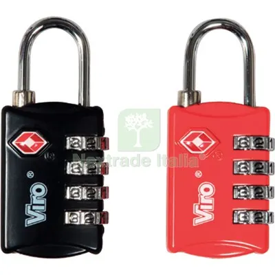 Lucchetto a Combinazione 424 TSA Viro Ottone Arco Cromato MM 28 Luce MM 20 — Lucchetti e catene — rif. FERX.VIR8240012 Lucchetto a Combinazione 424 TSA Viro Ottone Arco Cromato MM 28 Luce MM 20 — Lucchetti e catene — rif. FERX.VIR8240012