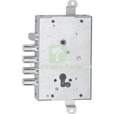 Serratura Metallo Applicare 668-GF0 Iseo F.SAGOM M2 TRIPL+SCR IP.MM 28 E.MM 63 (cisa) e MM 64 Interasse Pistoni 28 — Serrature e cilindri — rif. FERX.VIR8260082