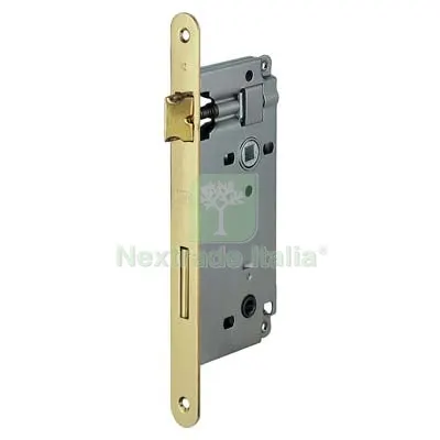 Serratura Patent B.TONDO Ottonato 595 AGB Doppio Q. I.MM 90 F.MM 22 E.MM 50 Fin Ottonata — Serrature e cilindri — rif. FERX.VIR8290230 Serratura Patent B.TONDO Ottonato 595 AGB Doppio Q. I.MM 90 F.MM 22 E.MM 50 Fin Ottonata — Serrature e cilindri — rif. FERX.VIR8290230