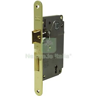 Serratura Patent B.TONDO Ottonato Centro AGB I.MM 90 F.MM 22 E.MM 50 Fin Ottonata — Serrature e cilindri — rif. FERX.VIR8290231