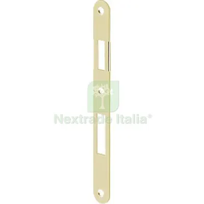5PZ Contropiastra B.TONDO 80851 AGB F.MM 22 Ottonato Fin Ottonata MM 24,5x204 — Serrature e cilindri — rif. FERX.VIR8290372