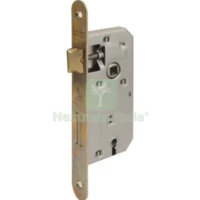 Serratura Patent B.TONDO Ottonato 042T Bonaiti I.MM 70 F.MM 22 E.MM 60 Fin Ottonata — Serrature e cilindri — rif. FERX.VIR8290419