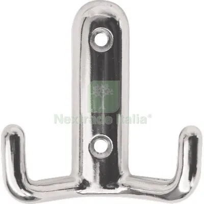 5PZ Appendiabiti Saturno Zama Cromo Lucido MM 61X58 Fin Cromata Posti 2 — Casalinghi e organizzazione — rif. FERX.VIR8300002