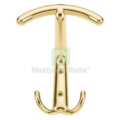 5PZ Appendiabiti Giove Zama Ottone Lucido MM 115X100 Fin Ottonata Posti 3 — Casalinghi e organizzazione — rif. FERX.VIR8300015