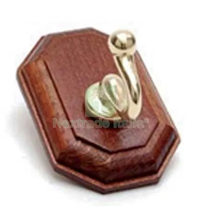 10PZ Gancio a Muro Classic Legno Noce Acciaio Oro Posti 1 L CM 5 — Ferramenta porte e finestre — rif. FERX.VIR8300028 10PZ Gancio a Muro Classic Legno Noce Acciaio Oro Posti 1 L CM 5 — Ferramenta porte e finestre — rif. FERX.VIR8300028