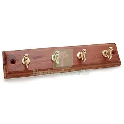 5PZ Gancio a Muro Classic Legno Noce Acciaio Oro Posti 4 L CM 24 — Ferramenta porte e finestre — rif. FERX.VIR8300031 5PZ Gancio a Muro Classic Legno Noce Acciaio Oro Posti 4 L CM 24 — Ferramenta porte e finestre — rif. FERX.VIR8300031