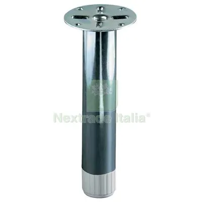 4PZ Piedino Mobili Regolabile Acciaio Zincato Asta Tonda D.MM 28 H.CM 15 MM 28x150 — Ferramenta per legno e mobili — rif. FERX.VIR8307003 4PZ Piedino Mobili Regolabile Acciaio Zincato Asta Tonda D.MM 28 H.CM 15 MM 28x150 — Ferramenta per legno e mobili — rif. FERX.VIR8307003