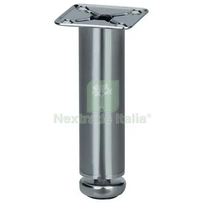 4PZ Piedino Mobili Regolabile Acciaio Cromato Asta Tonda D.MM 35 H.CM 15 Fin Cromata MM 35x150 — Ferramenta per legno e mobili — rif. FERX.VIR8307017 4PZ Piedino Mobili Regolabile Acciaio Cromato Asta Tonda D.MM 35 H.CM 15 Fin Cromata MM 35x150 — Ferramenta per legno e mobili — rif. FERX.VIR8307017
