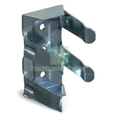 50PZ Gancio Piedino Mobili Acciaio Zincato Fissaggio a Zoccolo MM 30X55 H MM 55 — Ferramenta per legno e mobili — rif. FERX.VIR8307020