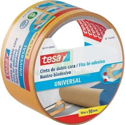 6PZ NASTRO BIADESIVO UNIVERSALE PAVIMENTI TESA MM 50 ML 10 L MT 10 — Adesivi e sigillanti — rif. FERX.VIR8312434