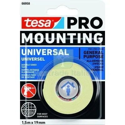12PZ NASTRO BIADESIVO UNIVERSALE MOUNTING 66958 TESA MM 19 ML 1,5 L MT 1,5 — Adesivi e sigillanti — rif. FERX.VIR8312438 12PZ NASTRO BIADESIVO UNIVERSALE MOUNTING 66958 TESA MM 19 ML 1,5 L MT 1,5 — Adesivi e sigillanti — rif. FERX.VIR8312438