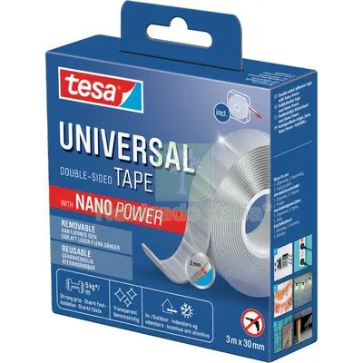 2PZ NASTRO BIADESIVO REMOVIBILE UNIVERSALE 55810 TESA TRASPARENTE MM 30 ML 3 L MT 3 — Adesivi e sigillanti — rif. FERX.VIR8312446 2PZ NASTRO BIADESIVO REMOVIBILE UNIVERSALE 55810 TESA TRASPARENTE MM 30 ML 3 L MT 3 — Adesivi e sigillanti — rif. FERX.VIR8312446