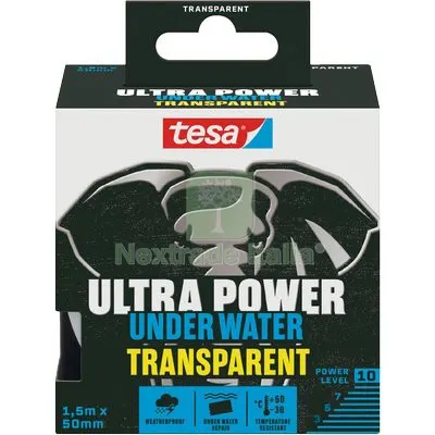 2PZ Nastro Ultra Power Under Water 56481 Tesa Trasparente MM 50 ML 1,5 L MT 1,5 — Misurazione e taglio manuale — rif. FERX.VIR8312450