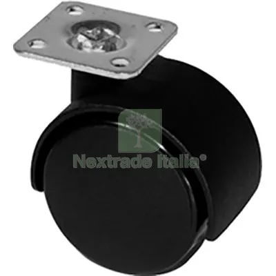 20PZ Ruota x Mobili Doppia Nylon Nero D.MM 50 KG 45 P.MM 38X38 MM 50x65 — Ferramenta per legno e mobili — rif. FERX.VIR8323017 20PZ Ruota x Mobili Doppia Nylon Nero D.MM 50 KG 45 P.MM 38X38 MM 50x65 — Ferramenta per legno e mobili — rif. FERX.VIR8323017