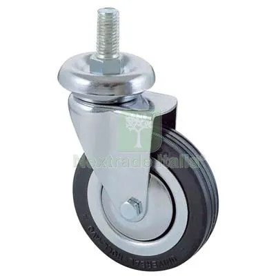4PZ Ruota a Forcella Girevole Perno Filettato 155B AVO A/Cromato/Gomma Nera D.MM 80X20 F.MA 10X30 KG 70 Mxmm 10x30 — Bulloni, dadi e rondelle — rif. FERX.VIR8323220 4PZ Ruota a Forcella Girevole Perno Filettato 155B AVO A/Cromato/Gomma Nera D.MM 80X20 F.MA 10X30 KG 70 Mxmm 10x30 — Bulloni, dadi e rondelle — rif. FERX.VIR8323220