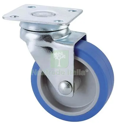 4PZ Ruota a Forcella Girevole 221 AVO A/Zincr/Gomma Blu P.MM 40X40 D.MM 40X18 KG 15 — Ferramenta per legno e mobili — rif. FERX.VIR8323281 4PZ Ruota a Forcella Girevole 221 AVO A/Zincr/Gomma Blu P.MM 40X40 D.MM 40X18 KG 15 — Ferramenta per legno e mobili — rif. FERX.VIR8323281