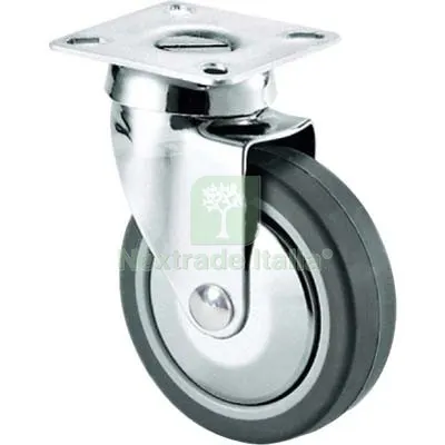 4PZ Ruota a Forcella Girevole 220C AVO A/Zincr/Gomma Grigia D.MM 40X18 P.MM 40X40 KG 20 — Ferramenta per legno e mobili — rif. FERX.VIR8323300 4PZ Ruota a Forcella Girevole 220C AVO A/Zincr/Gomma Grigia D.MM 40X18 P.MM 40X40 KG 20 — Ferramenta per legno e mobili — rif. FERX.VIR8323300