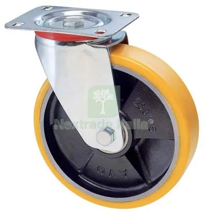 RUOTA A FORCELLA GIREVOLE 22 AVO A/ZINCR/POL.GIAL D/GHISA D.MM 80X20 P.MM 100X85 KG 120 — Ferramenta per legno e mobili — rif. FERX.VIR8323400 RUOTA A FORCELLA GIREVOLE 22 AVO A/ZINCR/POL.GIAL D/GHISA D.MM 80X20 P.MM 100X85 KG 120 — Ferramenta per legno e mobili — rif. FERX.VIR8323400