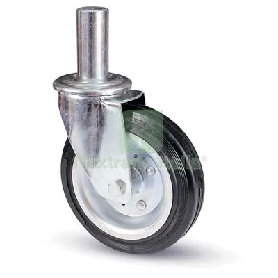Ruota a Forcella Tubi Innocenti 80BI AVO A/Zincr/Gomma Nera MM 200X50 Perno GIR MM 40X190 KG 260 — Ferramenta per legno e mobili — rif. FERX.VIR8323476 Ruota a Forcella Tubi Innocenti 80BI AVO A/Zincr/Gomma Nera MM 200X50 Perno GIR MM 40X190 KG 260 — Ferramenta per legno e mobili — rif. FERX.VIR8323476