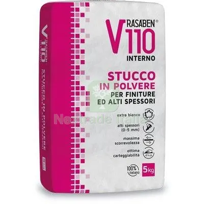 4PZ Stucco Polvere Interno V110 K2 Rasaben KG 5 Alti Spessori — Stucchi e rasanti — rif. FERX.VIR8339900
