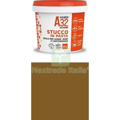 6PZ Stucco Pasta Legno A32 K2 Rasaben Ciliegio KG 0,5 Colore Ciliegio — Stucchi e rasanti — rif. FERX.VIR8339924