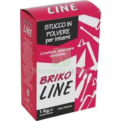 12PZ STUCCO POLVERE BRIKO LINE BIANCO KG 1 — Stucchi e rasanti — rif. FERX.VIR8340002