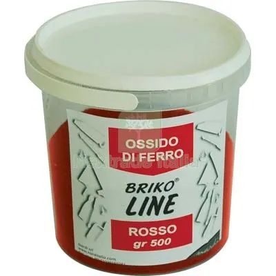 6PZ OSSIDO SINTETICO BRIKO LINE ROSSO GR 500 Colore Rosso — Decorativi e effetti — rif. FERX.VIR8340040 6PZ OSSIDO SINTETICO BRIKO LINE ROSSO GR 500 Colore Rosso — Decorativi e effetti — rif. FERX.VIR8340040