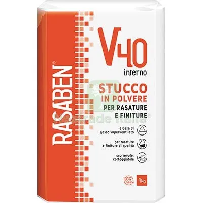 24PZ STUCCO POLVERE INTERNO V40 K2 RASABEN KG 1 — Stucchi e rasanti — rif. FERX.VIR8340070