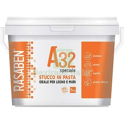 2PZ STUCCO PASTA LEGNO MURO A32 K2 RASABEN KG 5 — Stucchi e rasanti — rif. FERX.VIR8340081