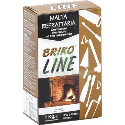 12PZ MALTA REFRATTARIA BRIKO LINE KG 1 — Cemento, malte e collanti edili — rif. FERX.VIR8340093