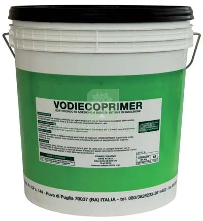 Primer Bituminoso Vodiecoprimer Vodichem Base Acqua Nero LT 18 KG 18 — Vernici e smalti — rif. FERX.VIR8340732 Primer Bituminoso Vodiecoprimer Vodichem Base Acqua Nero LT 18 KG 18 — Vernici e smalti — rif. FERX.VIR8340732