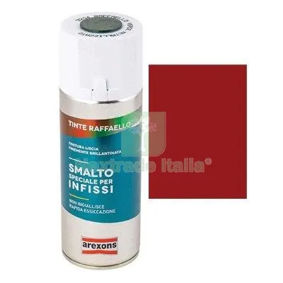 6PZ Smalto Spray Tinta Raffaello Arexons 3203 Rosso Metallizzato ML 400 — Bombolette e vernici spray — rif. FERX.VIR8350034 6PZ Smalto Spray Tinta Raffaello Arexons 3203 Rosso Metallizzato ML 400 — Bombolette e vernici spray — rif. FERX.VIR8350034